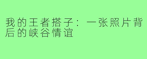 我的王者搭子：一张照片背后的峡谷情谊