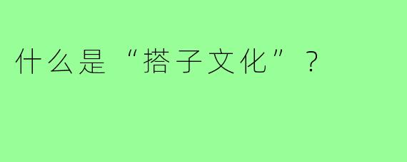 什么是“搭子文化”？