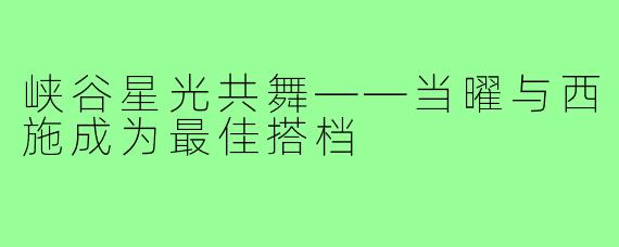 峡谷星光共舞——当曜与西施成为最佳搭档