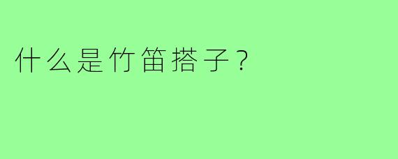 什么是竹笛搭子？