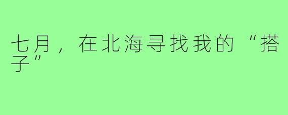 七月，在北海寻找我的“搭子”