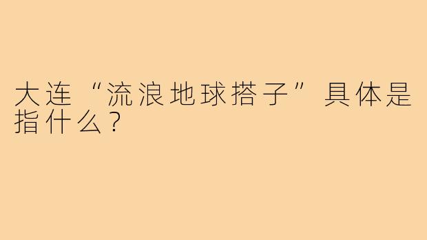 大连“流浪地球搭子”具体是指什么？