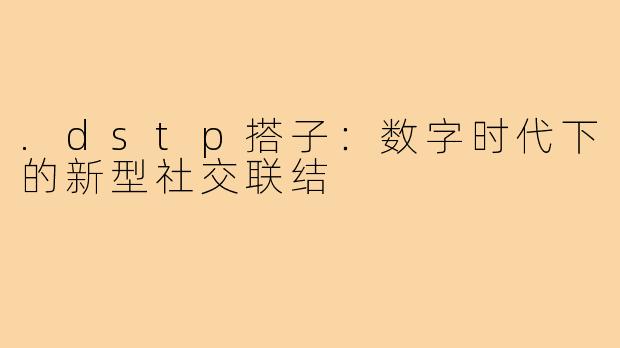 .dstp搭子：数字时代下的新型社交联结