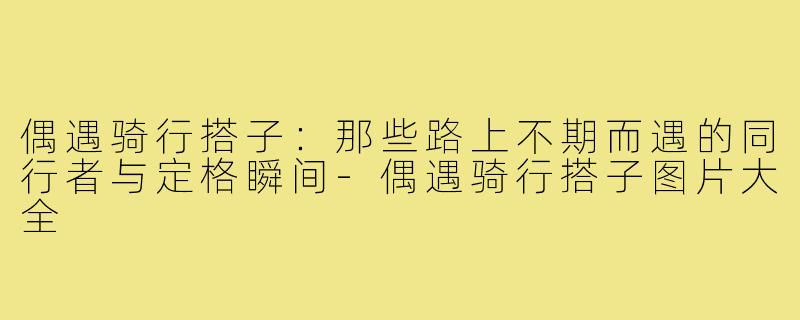 偶遇骑行搭子：那些路上不期而遇的同行者与定格瞬间-偶遇骑行搭子图片大全