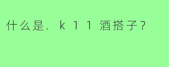 什么是.k11酒搭子?