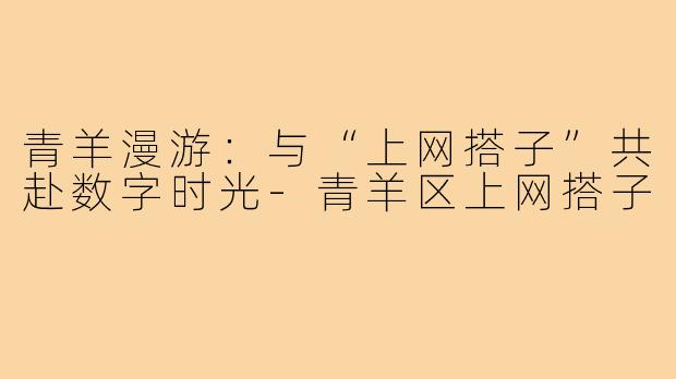 青羊漫游：与“上网搭子”共赴数字时光-青羊区上网搭子