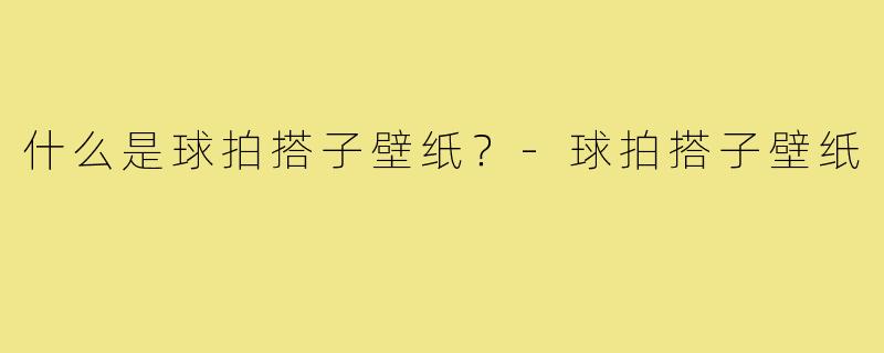 什么是球拍搭子壁纸？-球拍搭子壁纸
