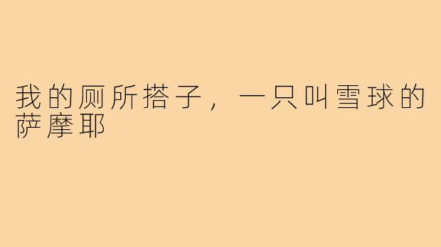 我的厕所搭子，一只叫雪球的萨摩耶