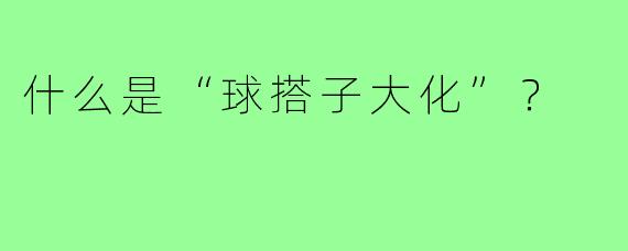 什么是“球搭子大化”？