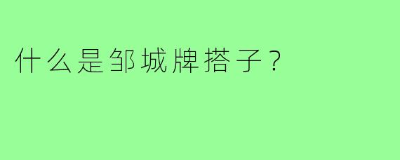 什么是邹城牌搭子？