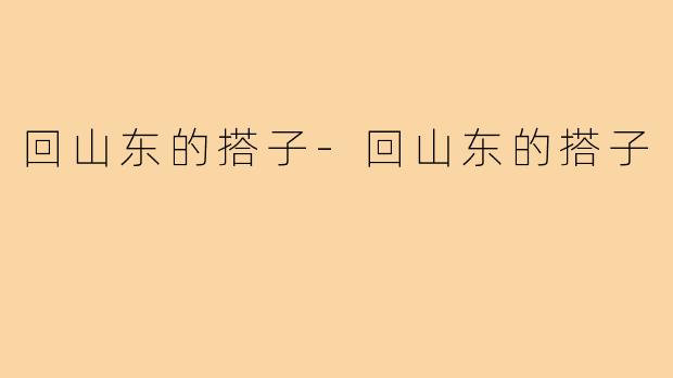 回山东的搭子-回山东的搭子