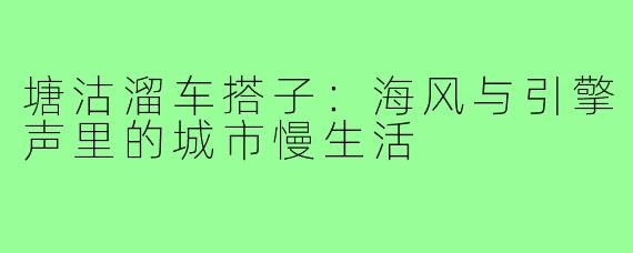 塘沽溜车搭子：海风与引擎声里的城市慢生活