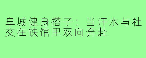 阜城健身搭子:当汗水与社交在铁馆里双向奔赴