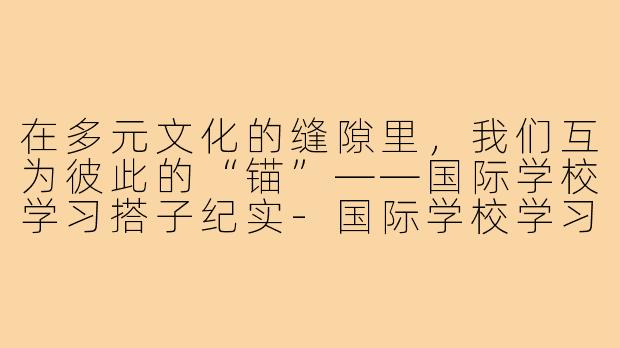 在多元文化的缝隙里，我们互为彼此的“锚”——国际学校学习搭子纪实-国际学校学习搭子