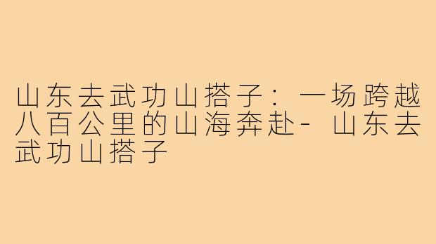 山东去武功山搭子:一场跨越八百公里的山海奔赴-山东去武功山搭子