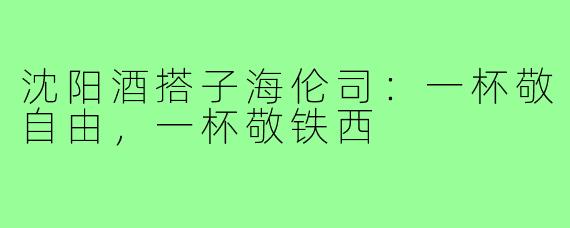 沈阳酒搭子海伦司：一杯敬自由，一杯敬铁西