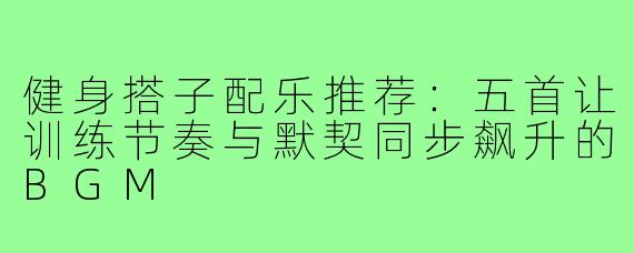 健身搭子配乐推荐:五首让训练节奏与默契同步飙升的BGM