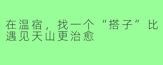 在温宿，找一个“搭子”比遇见天山更治愈