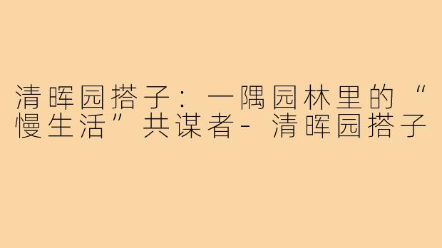 清晖园搭子:一隅园林里的“慢生活”共谋者-清晖园搭子