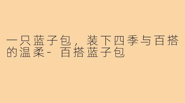 一只蓝子包,装下四季与百搭的温柔-百搭蓝子包