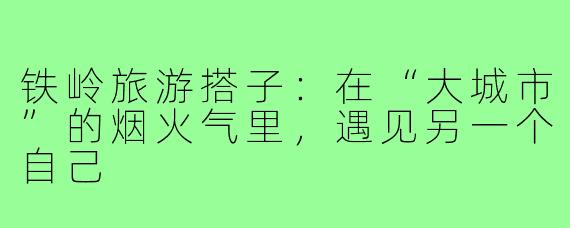铁岭旅游搭子:在“大城市”的烟火气里,遇见另一个自己