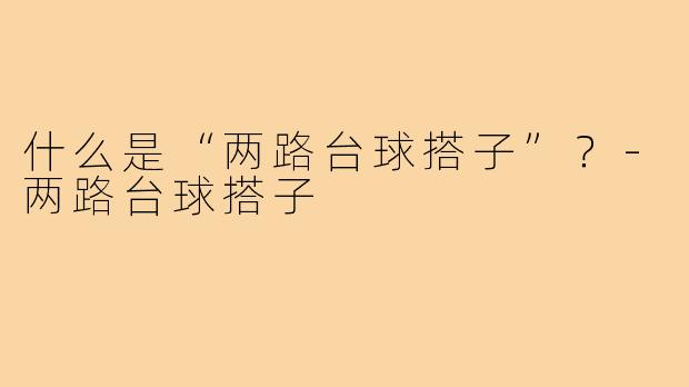 什么是“两路台球搭子”？-两路台球搭子
