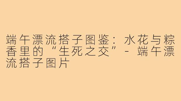 端午漂流搭子图鉴:水花与粽香里的“生死之交”-端午漂流搭子图片
