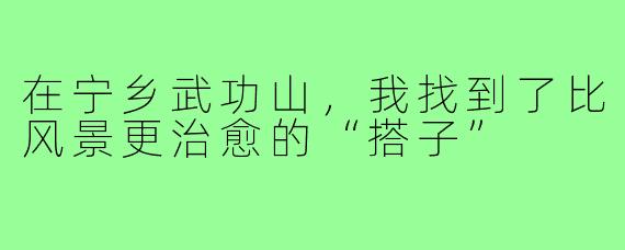 在宁乡武功山，我找到了比风景更治愈的“搭子”