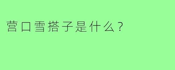 营口雪搭子是什么?