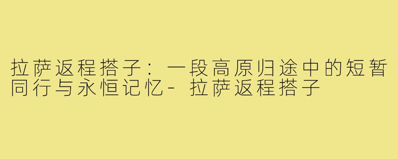 拉萨返程搭子：一段高原归途中的短暂同行与永恒记忆-拉萨返程搭子