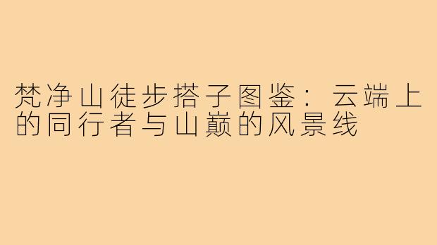 梵净山徒步搭子图鉴:云端上的同行者与山巅的风景线
