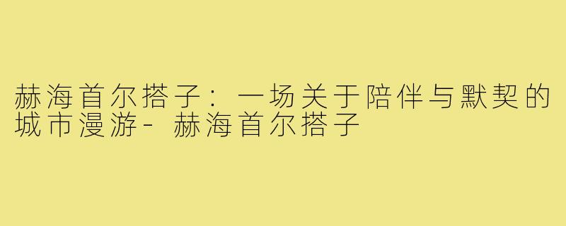 赫海首尔搭子：一场关于陪伴与默契的城市漫游-赫海首尔搭子