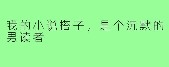 我的小说搭子,是个沉默的男读者