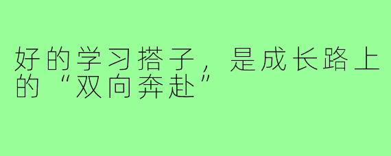 好的学习搭子，是成长路上的“双向奔赴”