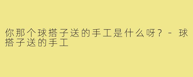 你那个球搭子送的手工是什么呀?-球搭子送的手工