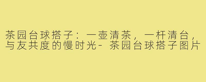 茶园台球搭子:一壶清茶,一杆清台,与友共度的慢时光-茶园台球搭子图片