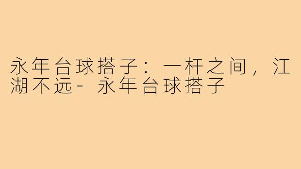 永年台球搭子:一杆之间,江湖不远-永年台球搭子