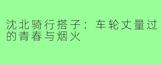 沈北骑行搭子:车轮丈量过的青春与烟火