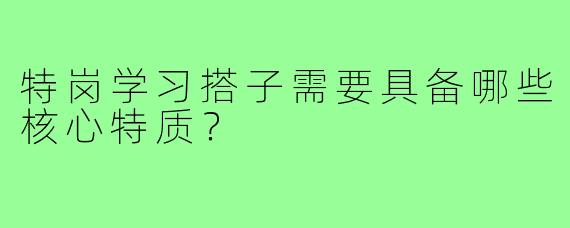 特岗学习搭子需要具备哪些核心特质?