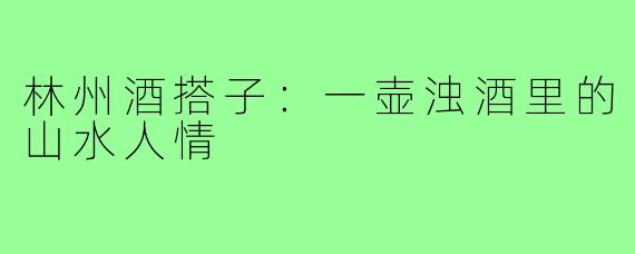 林州酒搭子:一壶浊酒里的山水人情