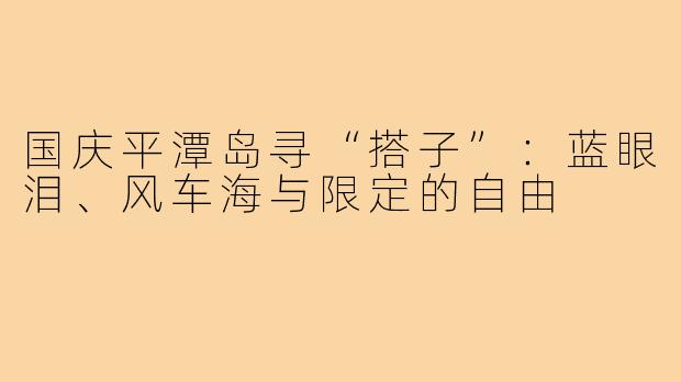 国庆平潭岛寻“搭子”:蓝眼泪、风车海与限定的自由
