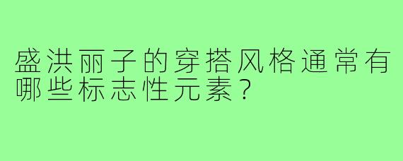 盛洪丽子的穿搭风格通常有哪些标志性元素？
