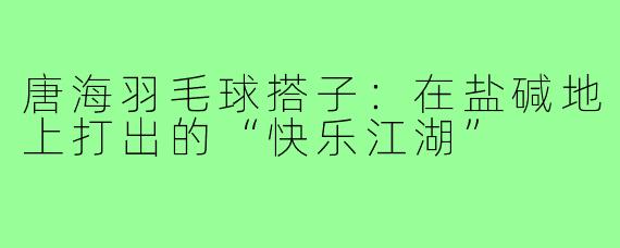 唐海羽毛球搭子：在盐碱地上打出的“快乐江湖”