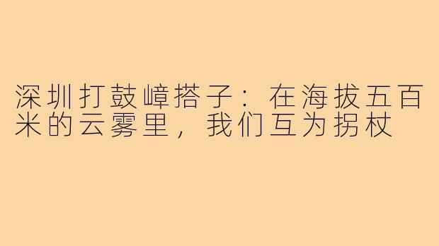 深圳打鼓嶂搭子:在海拔五百米的云雾里,我们互为拐杖