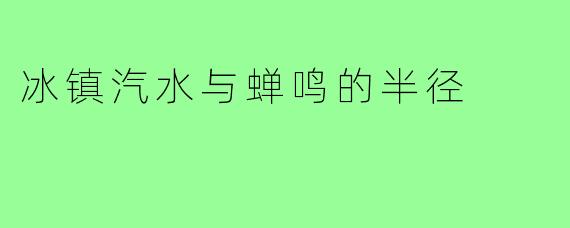 冰镇汽水与蝉鸣的半径