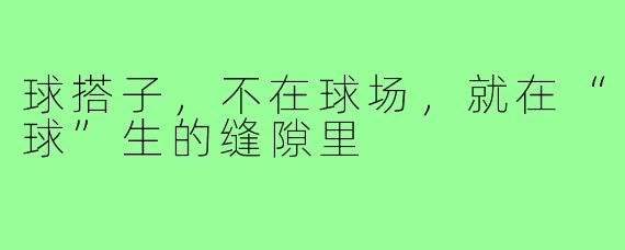 球搭子，不在球场，就在“球”生的缝隙里